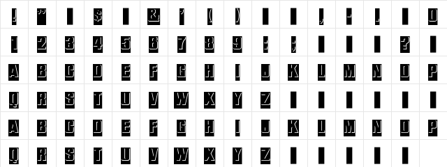 ReliefInReverse Regular Character Map ReliefInReverse Regular Character Map