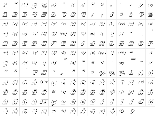 Replicant Shadow Italic Shadow Italic Character Map Replicant Shadow Italic Shadow Italic Character Map