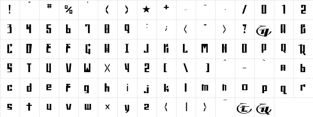 Republica Regular Character Map Republica Regular Character Map