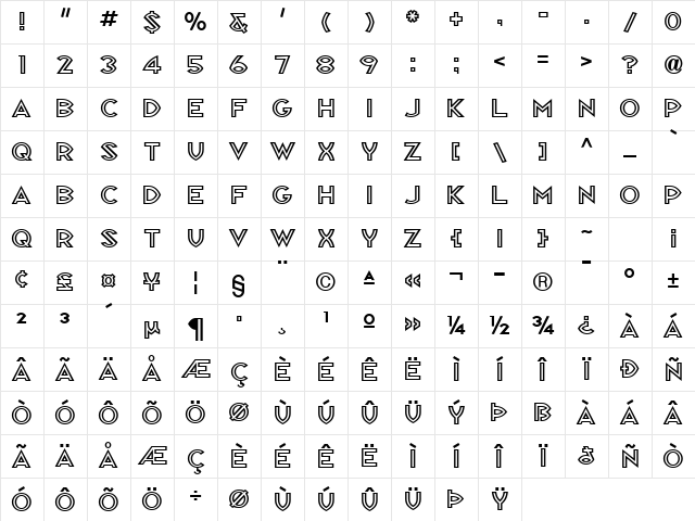 Republik Sans ICG 03 Character Map