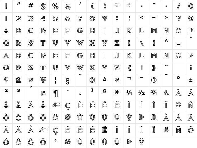 Republik Serif ICG 03 Alt Character Map