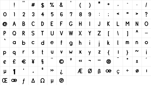 ReSiple Rounded Character Map