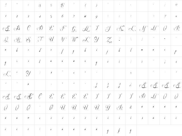 Respective 2.0 Regular Character Map
