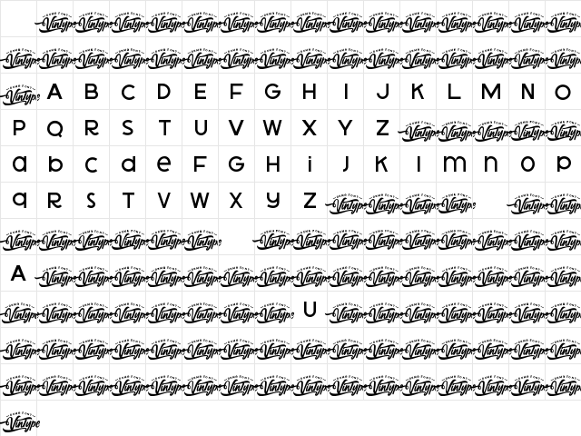 Retro Greathe Demo Regular Character Map Retro Greathe Demo Regular Character Map