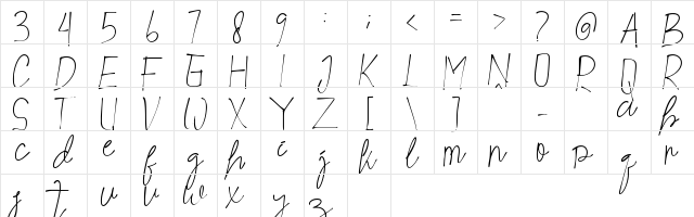Arkite Regular Character Map