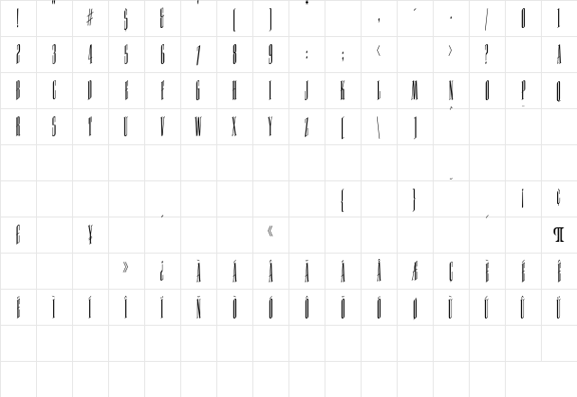 Revolution Regular Character Map