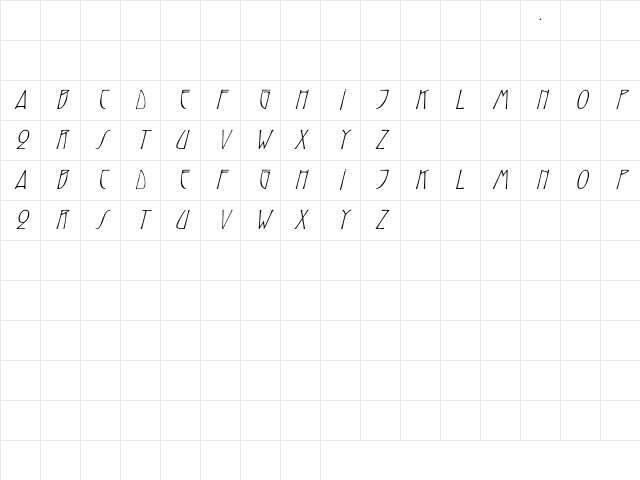ReynoldCaps italic Italic Character Map