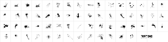 RFX Splatz Regular Character Map