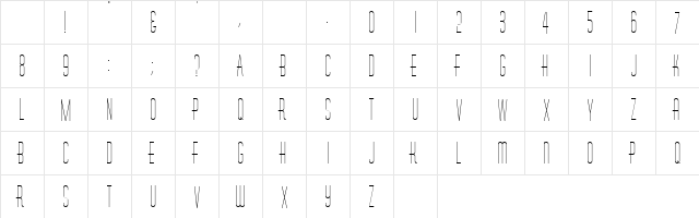Rhyol Regular Character Map