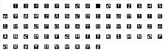 KigaliBlock Roman Character Map