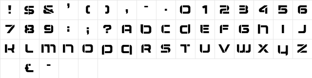 Rhythms 3 Regular Character Map