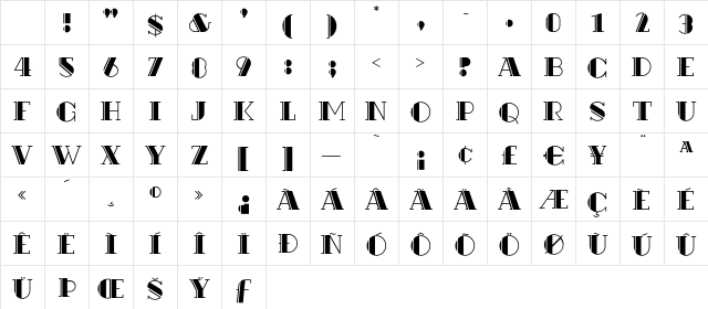 Rialto Regular Character Map Rialto Regular Character Map