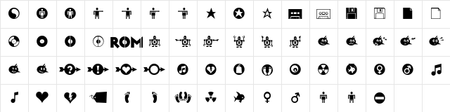 RiansDingbats One Regular Character Map