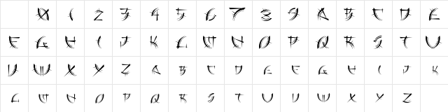Aborigine Regular Character Map