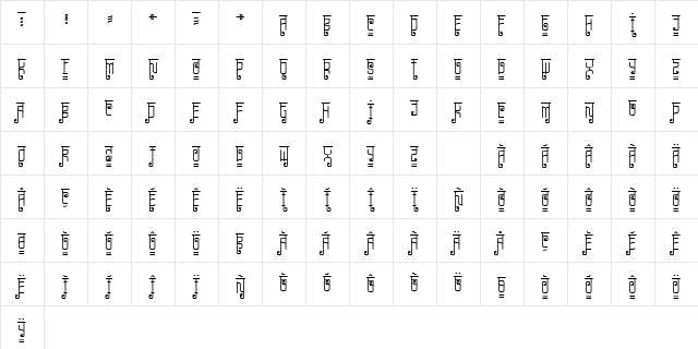 Rickshaw Regular Character Map Rickshaw Regular Character Map