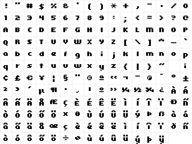 kroeger 05_65 Regular Character Map
