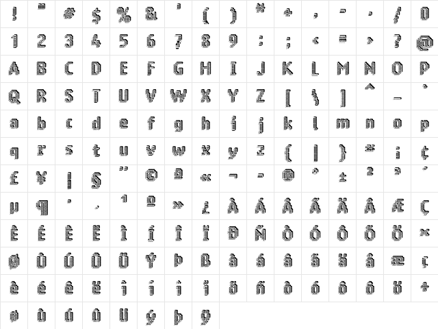Ring Matrix 3D Regular Character Map