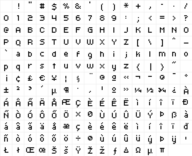 kroeger 06_55 Regular Character Map