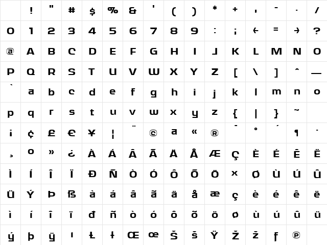 Ritafurey Demi Bold Regular Character Map Ritafurey Demi Bold Regular Character Map