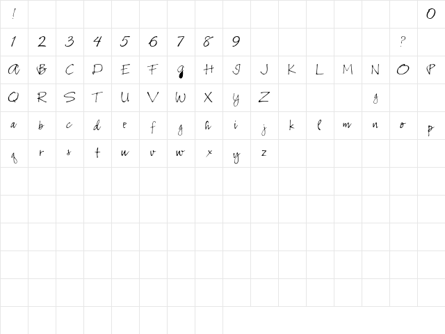 Riverside Regular Character Map