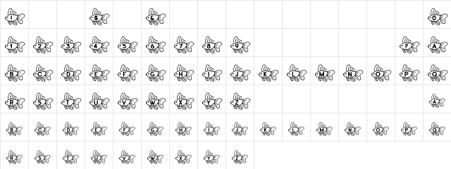RMFish2 Regular Character Map