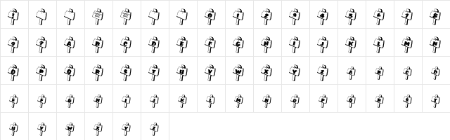 RMSignpost Regular Character Map