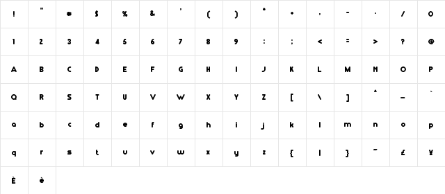 RM Playtime solid Regular Character Map RM Playtime solid Regular Character Map