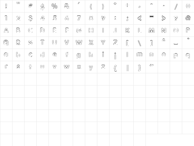 Round &amp; Neat 1 Regular Character Map