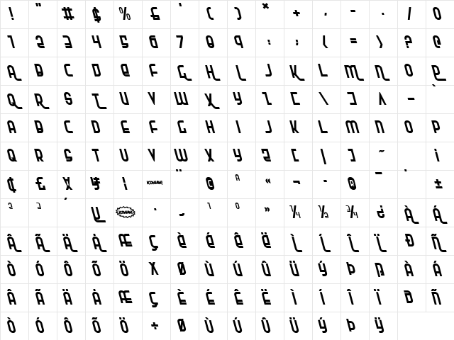 Ro'Ki'Kier Leftalic Leftalic Character Map Ro'Ki'Kier Leftalic Leftalic Character Map