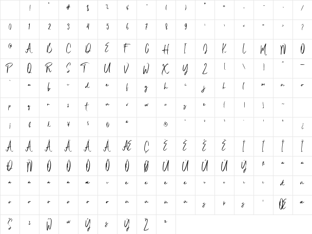Ballomont Regular Character Map Ballomont Regular Character Map