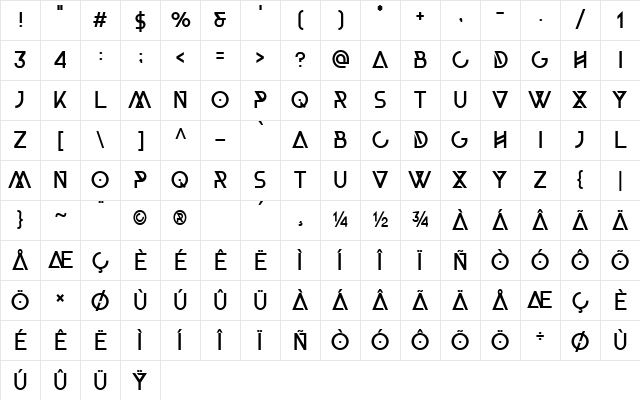 Roblox Font Bold Character Map