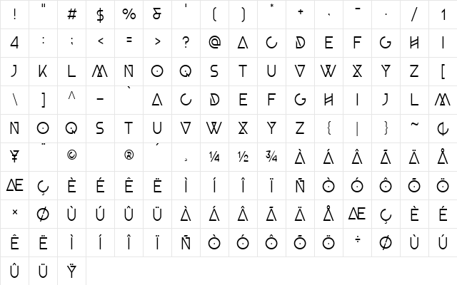Roblox Font Light Character Map Roblox Font Light Character Map