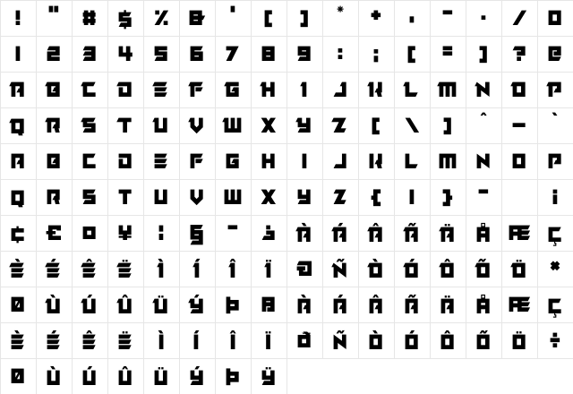 Robot Rangers Regular Character Map