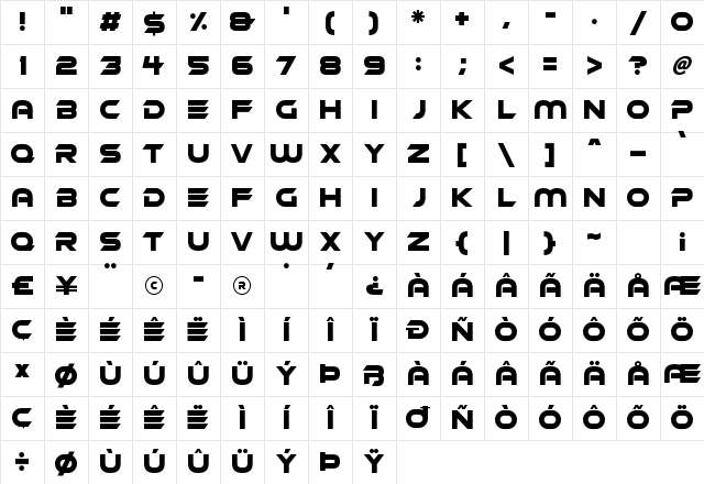 Robot Rocket Regular Character Map