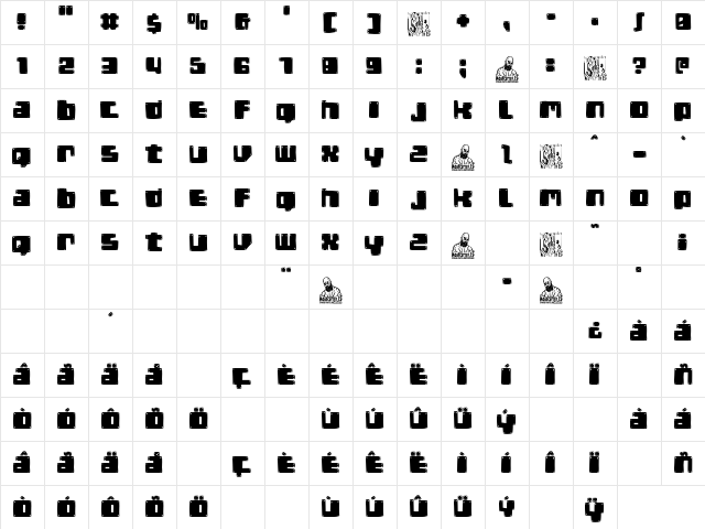 Robot Socialista Regular Character Map