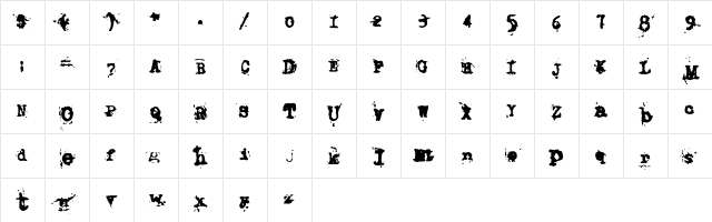Rochester (r)ecife Character Map