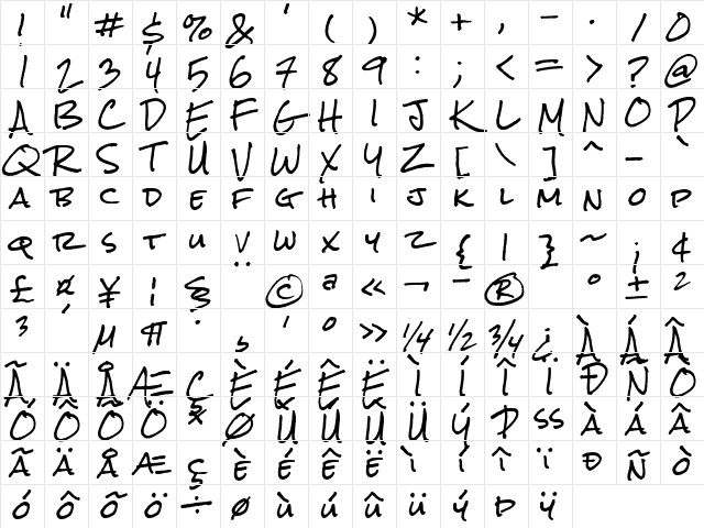 Rock Salt Regular Character Map