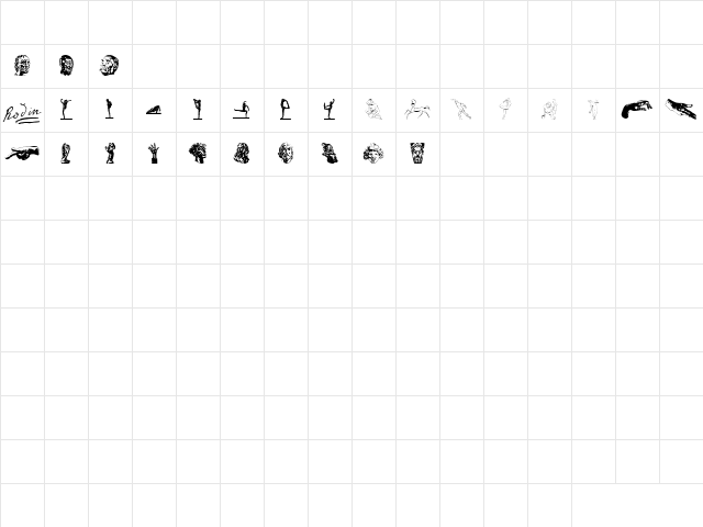 Rodin Extras Character Map