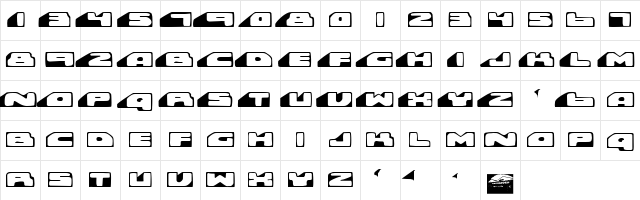 Rollover Regular Character Map