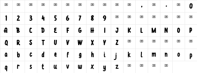 Baloba Free Trial Regular Character Map