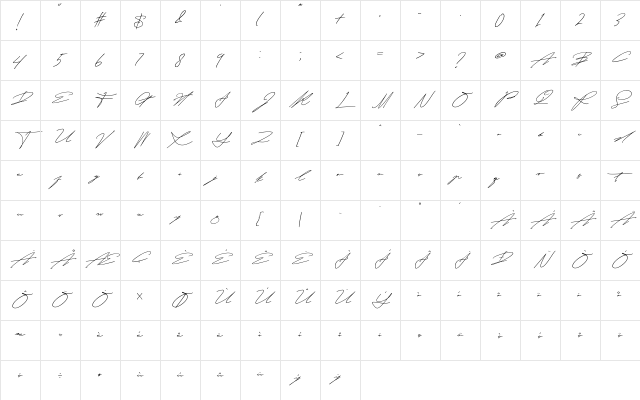 Romieda Regular Character Map