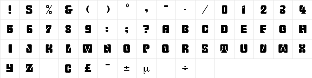 Romulan Regular Character Map