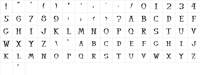 Balsamo Regular Character Map Balsamo Regular Character Map