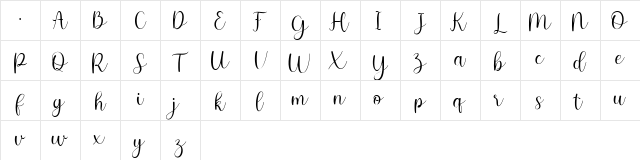Rosalie Regular Character Map