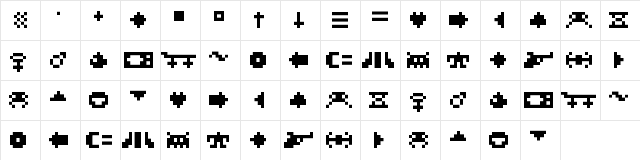 ROTORcap Symbols Regular Character Map ROTORcap Symbols Regular Character Map