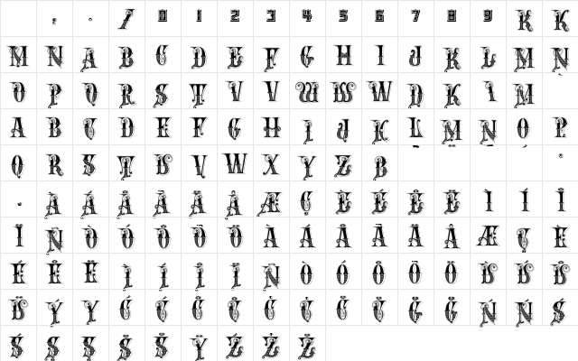 Rough Riders Alt Caps Regular Character Map Rough Riders Alt Caps Regular Character Map