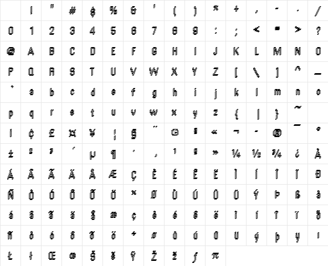 Rough54 Becker Regular Character Map Rough54 Becker Regular Character Map