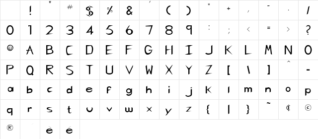 RSCharlieChan Regular Character Map RSCharlieChan Regular Character Map