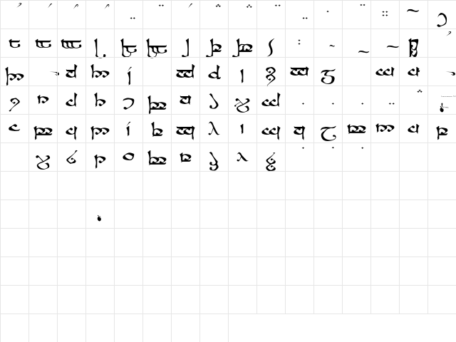 RSMoroma Regular Character Map