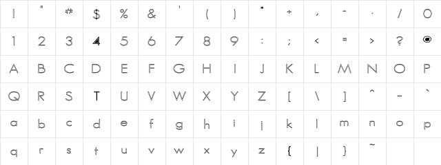 RSSansSerifHC Regular Character Map
